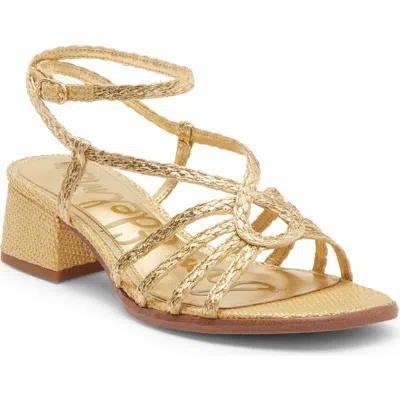 Sam Edelman Fletcher Strappy Sandal In Amber Gold