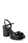 Sam Edelman Fleur Platform Sandal In Black Patent