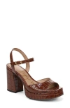 Sam Edelman Fleur Platform Sandal In Caramel