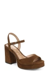 Sam Edelman Fleur Platform Sandal In Warm Nutmeg