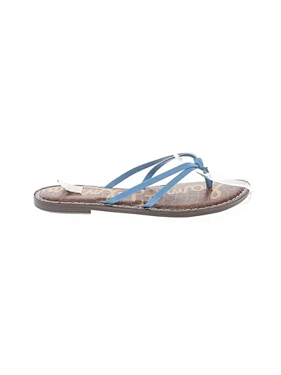 Pre-owned Sam Edelman Flip Flops In Blue