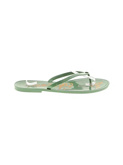 Pre-owned Sam Edelman Flip Flops In Green
