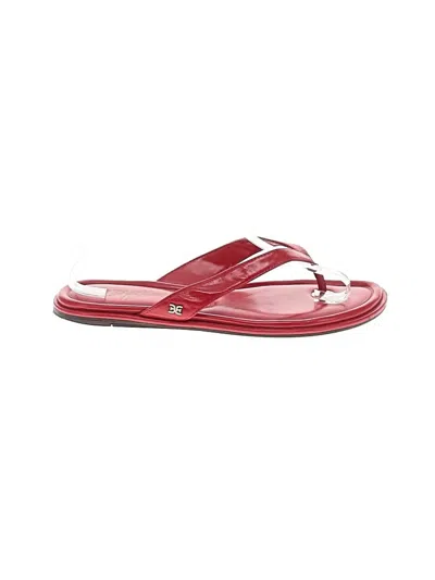 Pre-owned Sam Edelman Flip Flops In Red