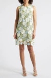 SAM EDELMAN SAM EDELMAN FLORAL EMBROIDERED SLEEVELESS SHEATH DRESS