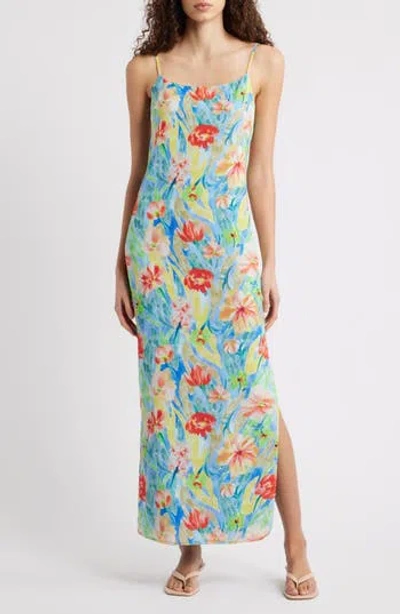 Sam Edelman Floral Scoop Neck Maxi Dress In Multi