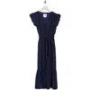 Sam Edelman Flutter Sleeve Maxi Dress Navy In Navy