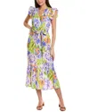 SAM EDELMAN FLUTTER MIDI DRESS