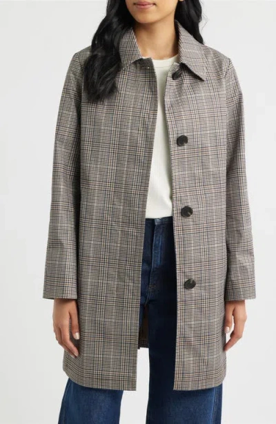 Sam Edelman Fly Front Longline Rain Jacket In Gray