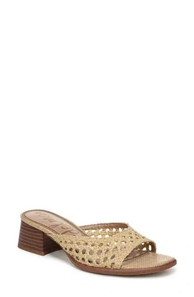 Sam Edelman Fynn Block Heel Sandal In Bleached Beechwood