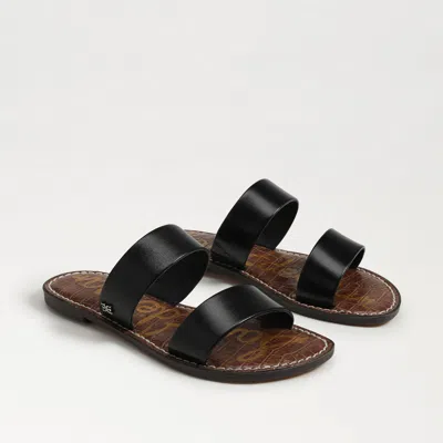 Sam Edelman Gala Double Strap Slide Sandal Black Leather