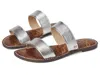 Sam Edelman Gala Leather Slide In Silver