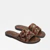 Sam Edelman Gallie Beaded Slide Sandal Sunset Multi Beads In Brown
