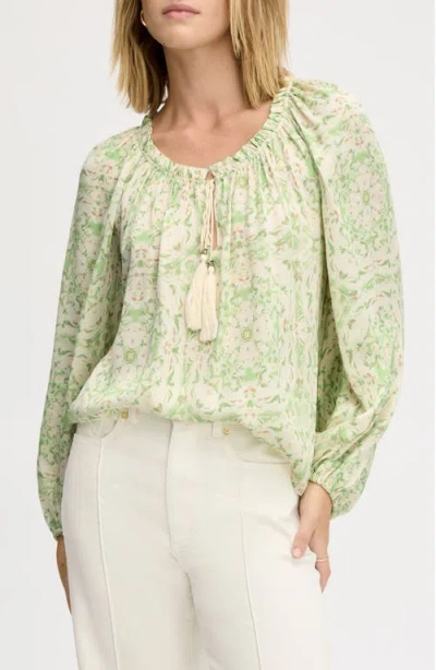 Sam Edelman Gathered Boho Woven Shirt In Green