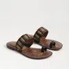 Sam Edelman Gemini Toe Band Sandal Black Multi Fabric In Multi
