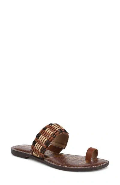 Sam Edelman Gemini Toe Loop Sandal In Brown Multi