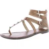 Sam Edelman Genevive Womens Leather Studded Strappy Sandals In Brown