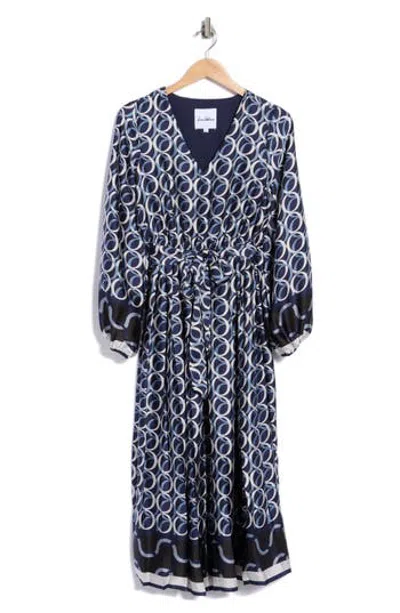 Sam Edelman Geometric Print Maxi Dress In Blue