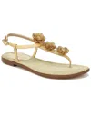Sam Edelman Gigi Flora Leather Sandal In Gold
