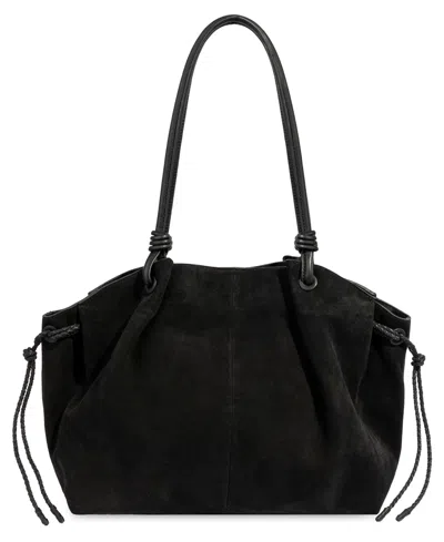Sam Edelman Gigi Large Knotted Laptop Tote Handbag In Black