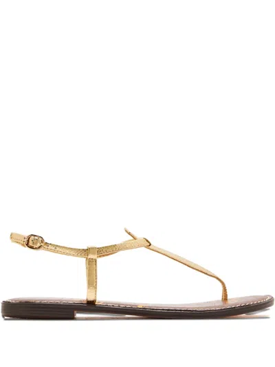 Sam Edelman Gigi Metallic-finish Sandals In Gold