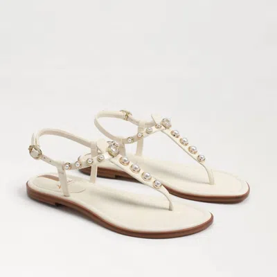 Sam Edelman Gigi Pearl Thong Sandal In Porcelain In White