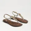 Sam Edelman Gigi Ray Thong Sandal Jute Leather In Gold