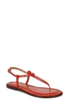 Sam Edelman Gigi Thong Sandal Terra Orange Croco In Terra Orange Croc Print