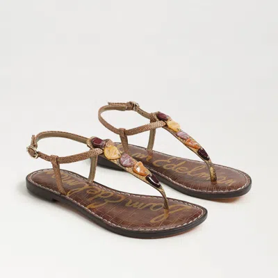 SAM EDELMAN SAM EDELMAN GIGI STONE THONG SANDAL AMBER MULTI/CUOIO WEAVE