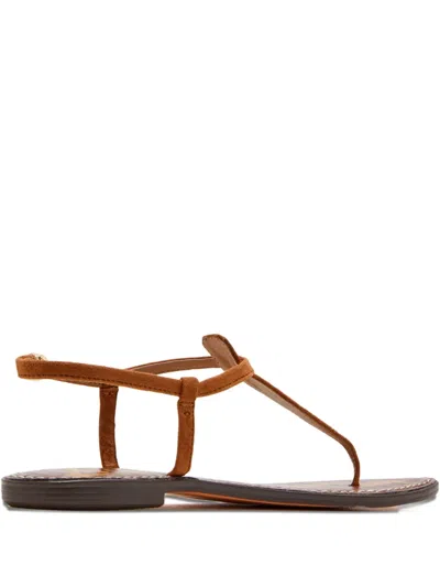 Sam Edelman Gigi T-bar Sandals In Brown