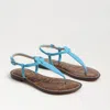Sam Edelman Gigi Thong Sandal Agua Azure Suede In Blue