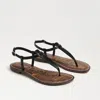 Sam Edelman Gigi Thong Sandal Black Leather
