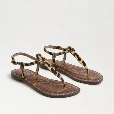SAM EDELMAN SAM EDELMAN GIGI THONG SANDAL LEOPARD BRAHMA HAIR LEATHER