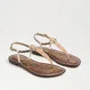Sam Edelman Gigi Thong Sandal Natural Multi Python In Brown
