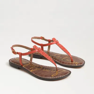Sam Edelman Gigi Thong Sandal Orange Sunrise Leather