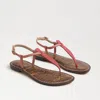 Sam Edelman Gigi Thong Sandal Pink Lily Brahama Hair