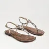 Sam Edelman Gigi Thong Sandal Roccia/jute Python In Beige