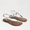 Sam Edelman Gigi Thong Sandal Soft Silver Metallic In Silver