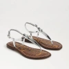 Sam Edelman Gigi Thong Sandal Soft Silver Metallic In Silver