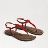 Sam Edelman Gigi Thong Sandal Summer Red Leather