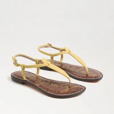 Sam Edelman Gigi Thong Sandal Sunflower Yellow Suede