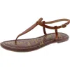 Sam Edelman Gigi Thong Sandal Kona Brown Leather In Multi