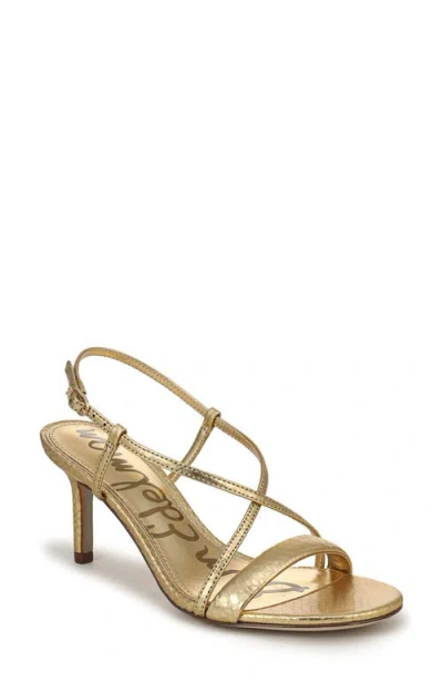 Sam Edelman Ginny Snakeskin-effect Leather Sandals In Yellow