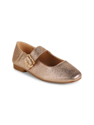 Sam Edelman Kids' Girl's Maeve Michela Metallic Mary Janes In Gold