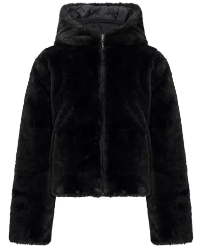 Sam Edelman Kids' Girls' 6-16 Diamond Quilt Reversible Two In One Jacket In Black
