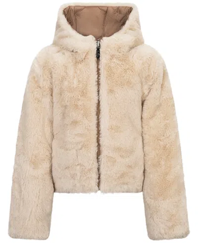 Sam Edelman Kids' Girls' 6-16 Diamond Quilt Reversible Two In One Jacket In Taupe
