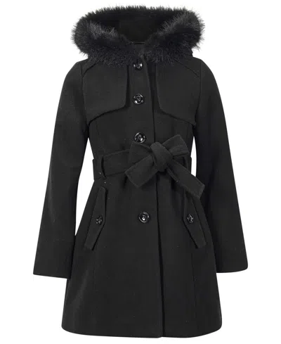 Sam Edelman Kids' Girls' 7-16 Long-sleeve Belted Trench Coat In Black