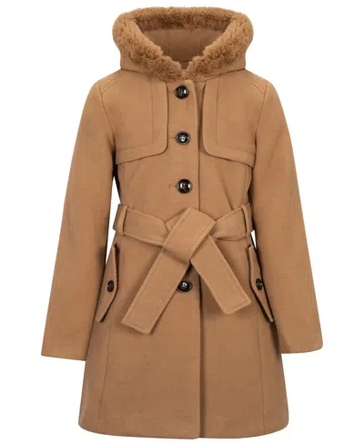 Sam Edelman Kids' Girls' 7-16 Long-sleeve Belted Trench Coat In Camel
