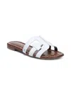 Sam Edelman Girls Bay Slide Flats In Bright White In White