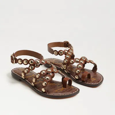 SAM EDELMAN SAM EDELMAN GLORIA ANKLE STRAP SANDAL RICH COGNAC LEATHER
