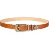 Sam Edelman Hammered Leather Belt In Brown
